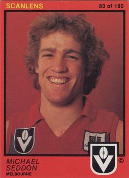1982 Scanlens VFL #83 Michael Seddon Front